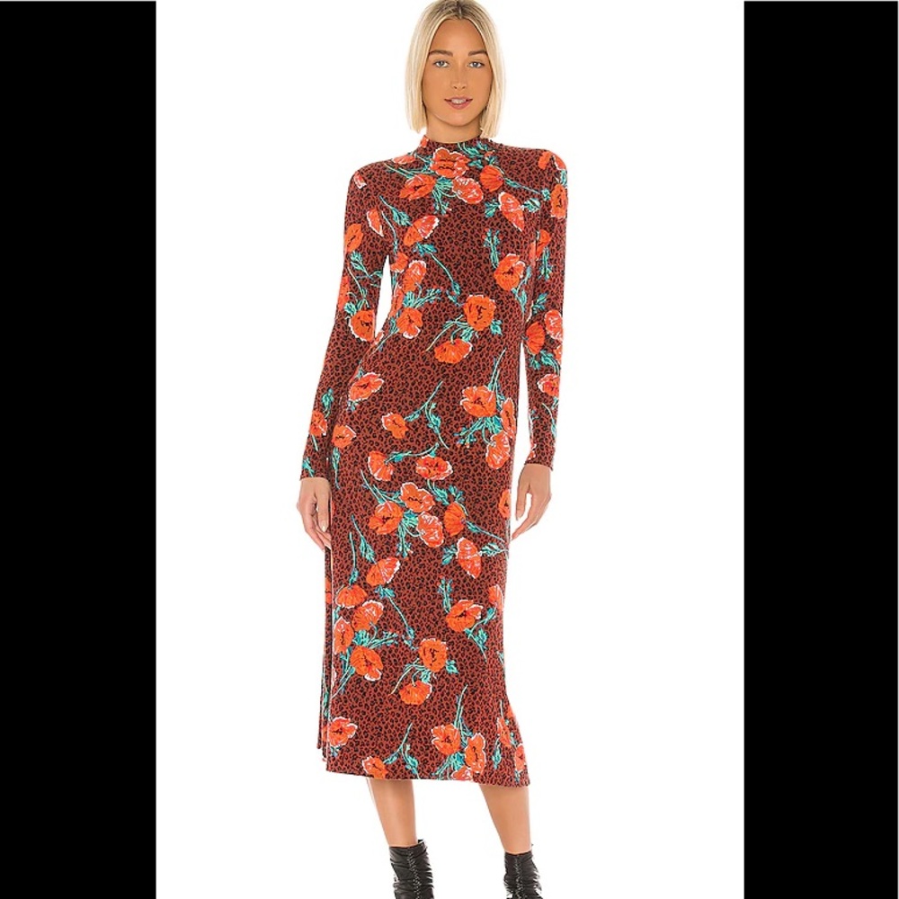 Free People Retro Romance Midi Dress S